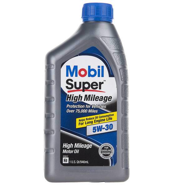 روغن موتور خودرو موبیل مدل High Mileage 5W-30 حجم 946 میلی لیتر، Mobil High Mileage 5W-30 Car Engine Oil 946ml