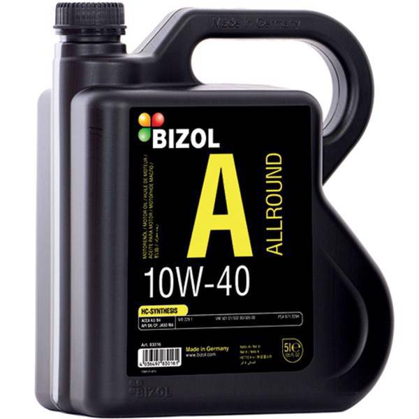 روغن موتور خودرو بیزول مدل Allround 10W-40 ظرفیت 5 لیتر، Bizol Allround 10W-40 Engine Oil 5L