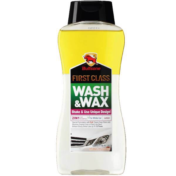 شامپو و واکس دو کاره بولزوان مخصوص خودروهای سفید حجم 530 میلی لیتر، Bullsone Wash And Wax 2 in 1 For White Car 530ml