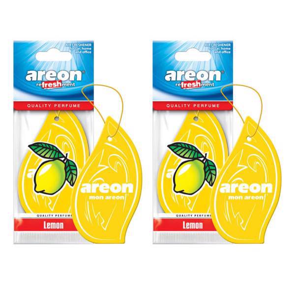 خوشبو کننده ماشین آرئون مدل Refreshment Lemon - بسته 2 عددی، Areon Refreshment Lemon Car Air Freshener- Pack of 2