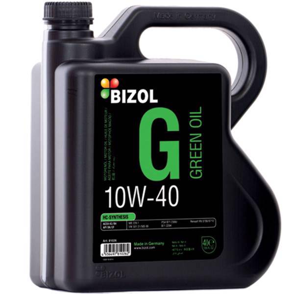 روغن موتور خودرو بیزول مدل Green 10W-40 حجم 4 لیتر، Bizol Green 10W-40 Engine Oil 4 L