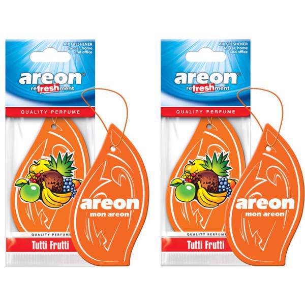 خوشبو کننده ماشین آرئون مدل Refreshment Tutti Fruitti - بسته 2 عددی، Areon Refreshment Tutti Fruitti Car Air Freshener- Pack of 2