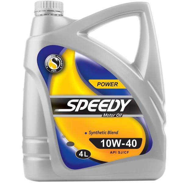 روغن موتور خودرو اسپیدی مدل Power 10W-40 حجم 4 لیتر، Speedy Power 10W-40 Engine Oil 4L