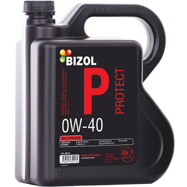 روغن موتور خودرو بیزول مدل Protect 0W-40 حجم 4 لیتر، Bizol Protect 0W-40 Engine Oil 4L