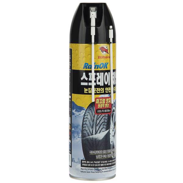 اسپری زنجیر چرخ خودرو بولزوان سری RainOK حجم 400 میلی لیتر، Bullsone Spray Chain 500ml