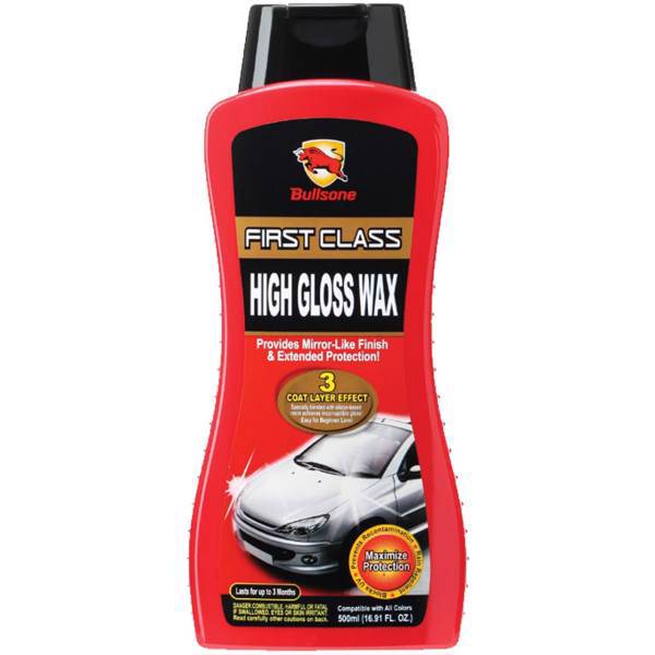 واکس با درخشندگی بالا بولزوان سری First Class حجم 500 میلی لیتر، Bullsone High Gloss Wax 500ml