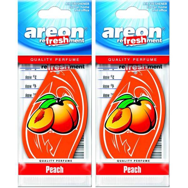 خوشبو کننده ماشین آرئون مدل Refreshent Peach - بسته 2 عددی، Areon Refreshment Peach Car Air Freshener - Pack Of 2