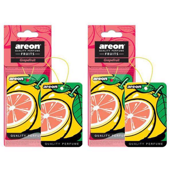 خوشبو کننده ماشین آرئون مدل Fruits Grapefruit - بسته 2 عددی، Areon Fruits Grapefruit Car Air Freshener - Pack Of 2