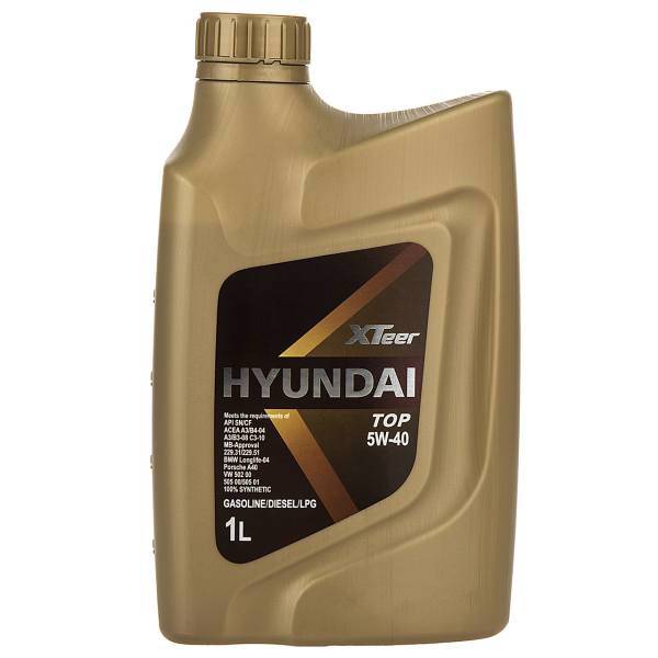 روغن موتور خودرو هیوندای اکستیر Top 5W-40 ظرفیت 1 لیتر، Hyundai XTeer TOP 5W-40 Engine Oil 1L