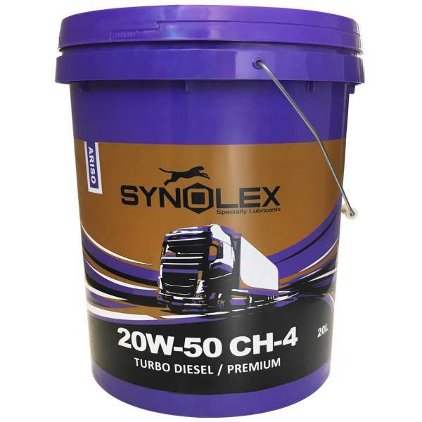 روغن موتور دیزلی سینولکس مدل آریسو 20W-50 CH-4 ظرفیت 20 لیتر، Synolex Ariso 20W-50 API CH-4 Diesel Engine Oil 20L