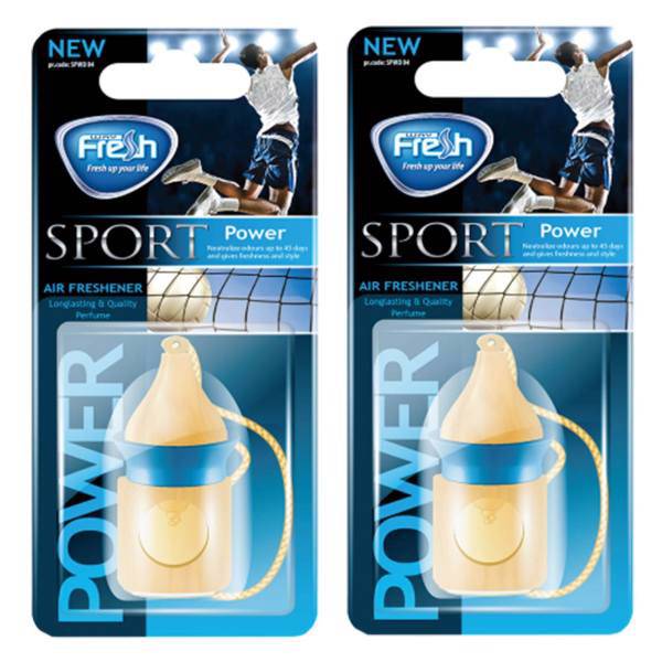 خوشبوکننده خودرو فرش وی مدل Wood Sport Power -بسته 2 عددی، Fresh Way Wood Sport Power Car Air Freshener- Pack of 2