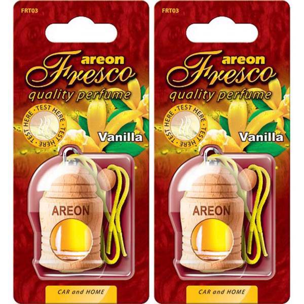 خوشبو کننده ماشین آرئون مدل فرسکو با رایحه وانیل - بسته دو عددی، Areon Fresco Vanilla Car Air Freshener - Pack Of 2