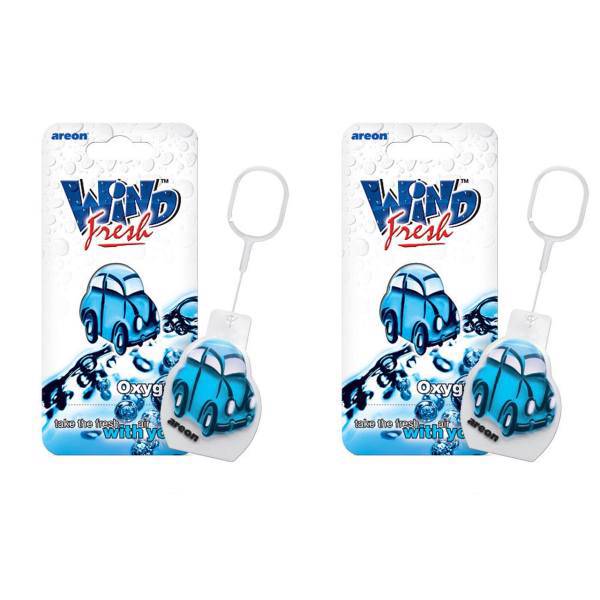 خوشبو کننده ماشین آرئون مدل Wind Fresh Oxygen بسته 2 عددی، Areon Wind Fresh Oxygen Car Air Freshener - Pack Of 2