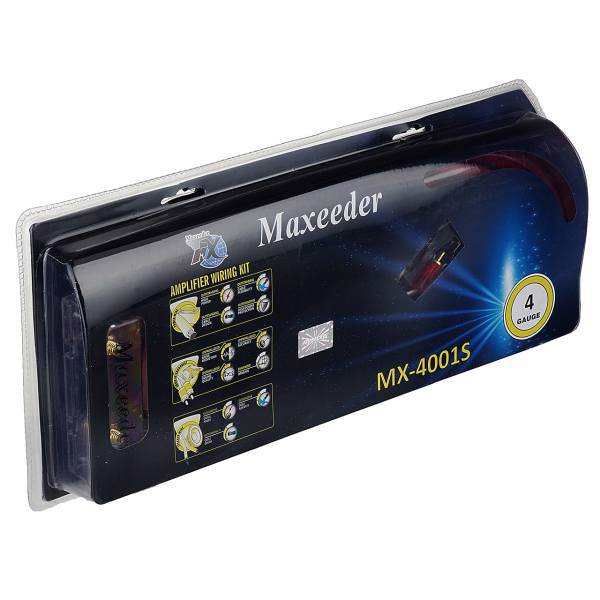 کیت سیم کشی آمپلی فایر مکسیدر مدل MX-4001 به همراه دو جفت RC، Maxeeder MX-4001 + 2RC Amplifier wiring Kit