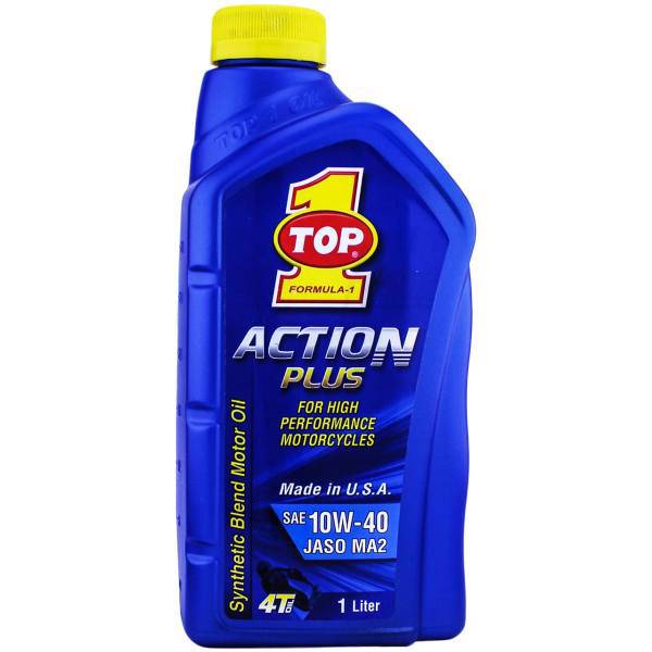 روغن موتور موتور سیکلت تاپ وان مدل Action Plus حجم 1 لیتر، Top 1 Action Plus Motorcycle Engine Oil 1L