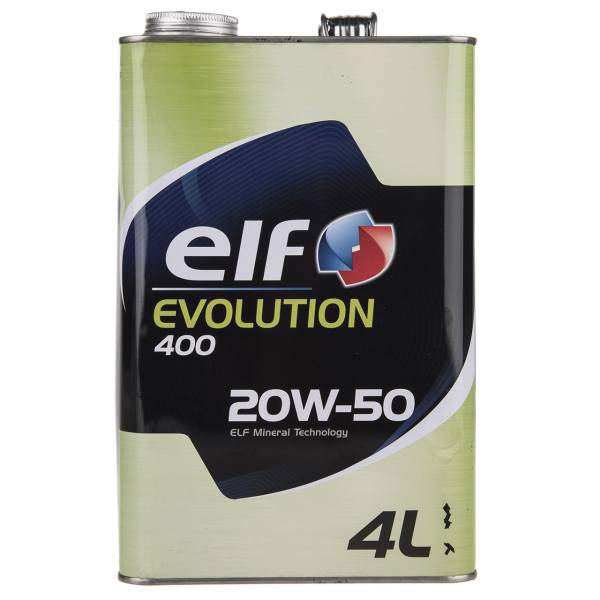 روغن موتور خودرو الف مدل Evolution 400 حجم 4 لیتر، Elf Evolution 400 4L 20W-50 Car Engine Oil