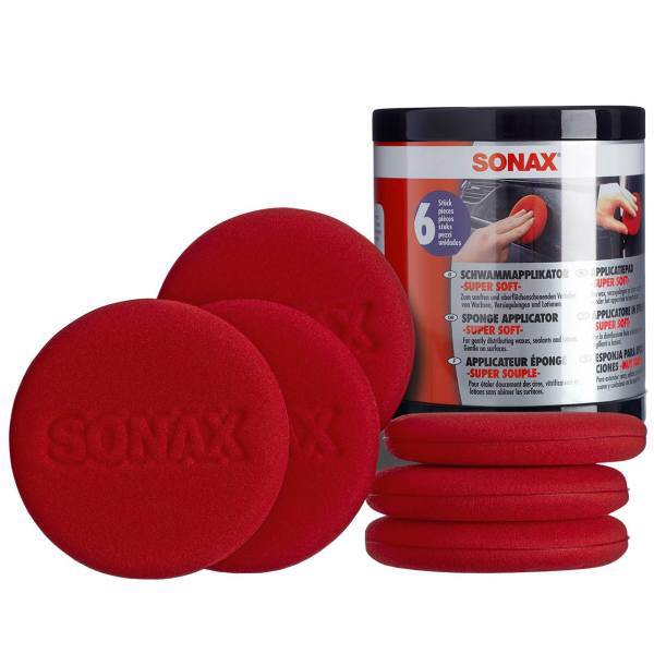 اسفنج کاربردی بسیار نرم سوناکس مدل 417641 بسته 6 عددی، Sonax 417641 Super Soft Sponge Applicator Pack of 6