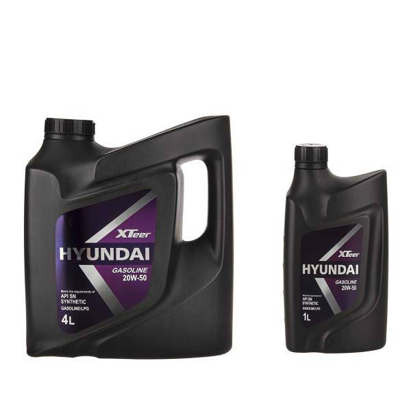 روغن موتور خودرو هیوندای اکستیر مدل 20W-50 ظرفیت 1+4 لیتر، Hyundai XTeer 20W-50 Engine Oil 4L Plus 1