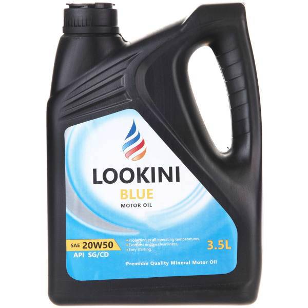 روغن موتور خودرو لوکینی مدل Blue حجم 3.5 لیتر، Lookini Blue Car Engine Oil 3.5L