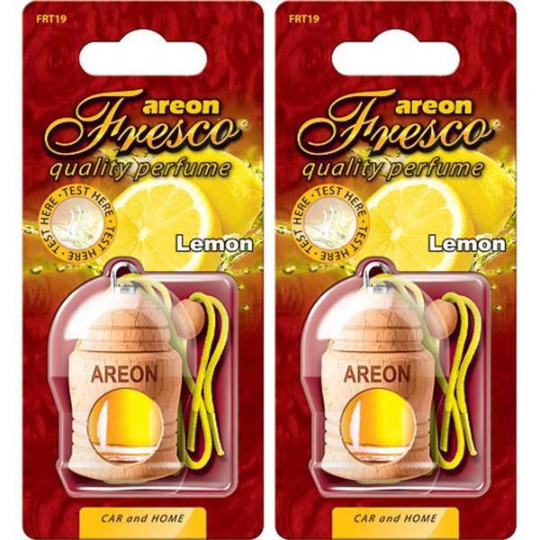 خوشبو کننده ماشین آرئون مدل فرسکو با رایحه لیمو - بسته دو عددی، Areon Fresco Lemon Car Air Freshener - Pack Of 2