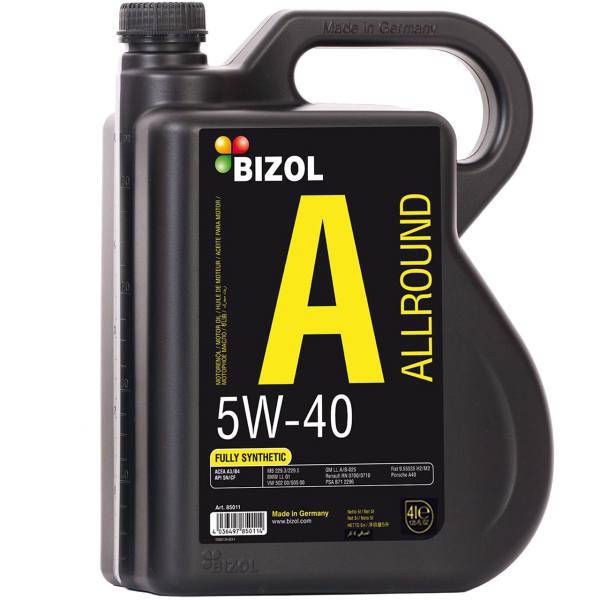 روغن موتور خودرو بیزول مدل Allround 5W-40 ظرفیت 4 لیتر، Bizol Allround 5W-40 Engine Oil 4L