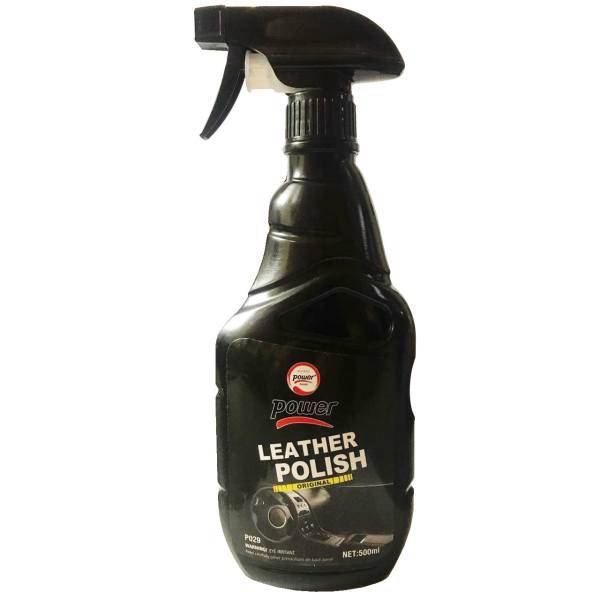 اسپری پولیش چرم خودرو پاور مدل Leather Polish حجم 500 میلی لیتر، Power Leather Polish Car Polish Spray 500ml