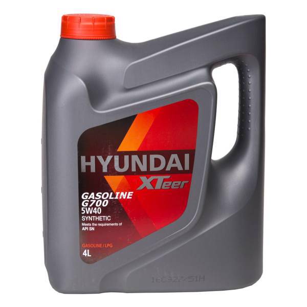 روغن موتور خودرو هیوندای اکستیر مدل 5W-40 G700 ظرفیت 4 لیتر، Hyundai XTeer G700 5W-40 Engine Oil 4L