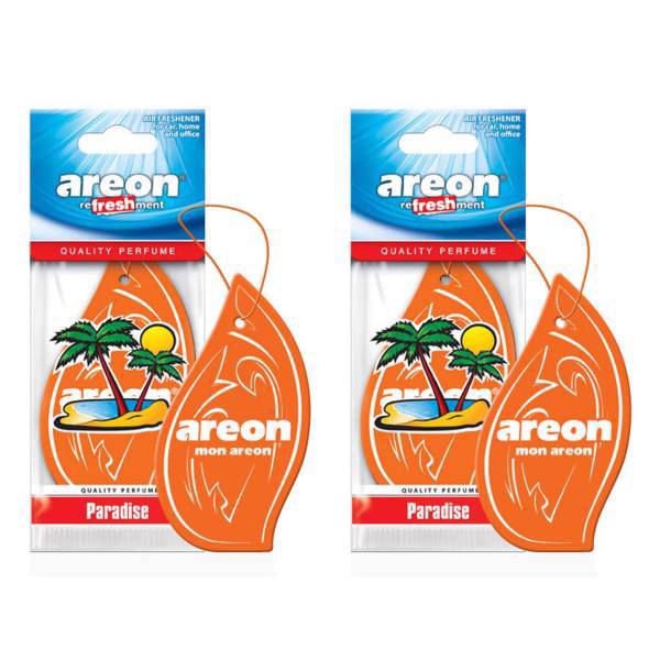 خوشبو کننده ماشین آرئون مدل Refreshment Paradise - بسته 2 عددی، Areon Refreshment Paradise Car Air Freshener- Pack of 2