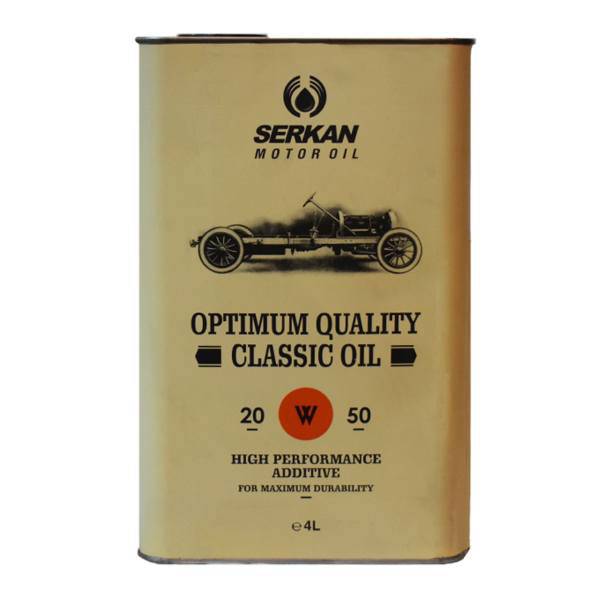 روغن موتور خودرو سرکان مدل 20W50 SL/CF 20000 حجم 4 لیتر، Serkan 20W50 SL/CF 20000 Car Engine Oil 4L