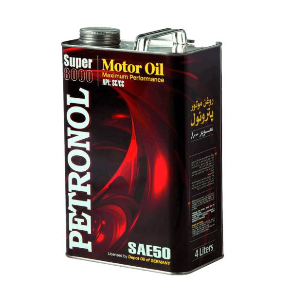 روغن موتور خودرو پترونول مدل سوپر 8000 SAE 50 ظرفیت 4 لیتر، Petronol Super 8000 SAE 50 Engine Oil 4L