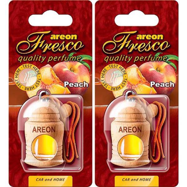 خوشبو کننده ماشین آرئون مدل فرسکو با رایحه هلو - بسته دو عددی، Areon Fresco Peach Car Air Freshener - Pack Of 2