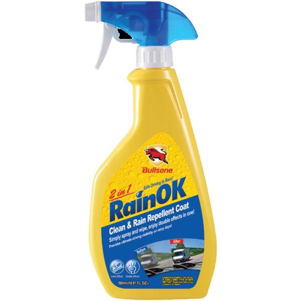 افشانه تمیزکننده و دافع باران 2 کاره بولزوان سری RainOK حجم 500 میلی لیتر، Bullsone RainOK 500ml Coat Spray