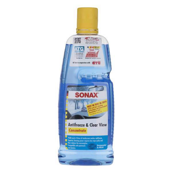 محلول شیشه شوی ضدیخ خودرو سوناکس مدل 332300 حجم 1000 میلی لیتر، Sonax 332300 Antifreeze and Clear View 1000 ml