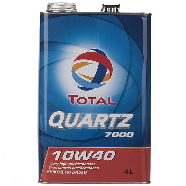 روغن موتور خودرو توتال مدل Quartz 7000 حجم 4 لیتر، Total Quartz 7000 Car Engine Oil 4L