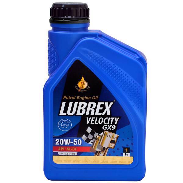 روغن موتور لوبرکس مدل Velocity GX9 20W50 حجم 1 لیتر، Lubrex Velocity GX9 20W50 Engine Oil 1L