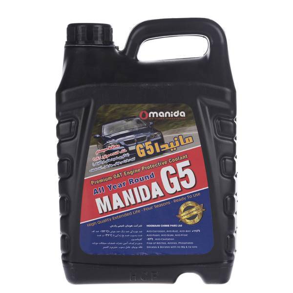 محافظ سیستم خنک کننده موتور مانیدا مدل G5 حجم 4 لیتر، Manida G5 Engine Protective Coolant 4L