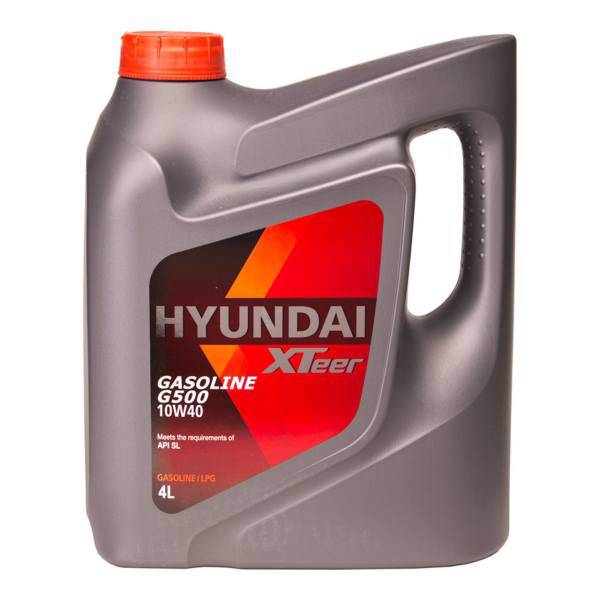 روغن موتور خودرو هیوندای اکستیر مدل SL G500 10W-40 ظرفیت 4 لیتر، Hyundai XTeer SL G500 10W-40 Engine Oil 4L