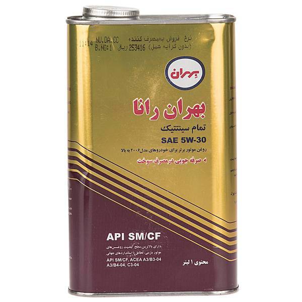 روغن موتور خودرو بهران مدل Rana SAE حجم 1 لیتر، Behran Rana SAE 1L 5W-30 Car Engine Oil