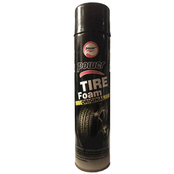 اسپری تمیز کننده لاستیک خودرو Power مدل Tire Foam حجم 650 میلی لیتر، Power Tire Foam Tire Rim Cleaner Spray 650ml