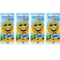 خوشبو کننده ماشین آرئون مدل Smile Fresh Air بسته چهار عددی Areon Smile Fresh Air Car Air Freshener Pack Of 4