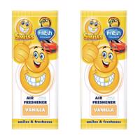 خوشبو کننده خودرو فرش وی مدل Smile Vanilla - بسته 2 عددی Fresh Way Smile Vanilla Car Air Freshener - Pack Of 2