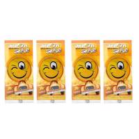 خوشبو کننده ماشین آرئون مدل Smile Vanilla بسته چهار عددی Areon Smile Vanilla Car Air Freshener Pack Of 4