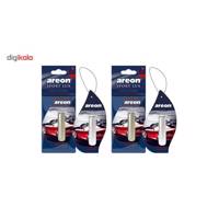 خوشبو کننده ماشین آرئون مدل Lux Liquid Nickel - بسته 2 عددی Areon Lux Liquid Nickel Car Air Freshener - Pack Of 2