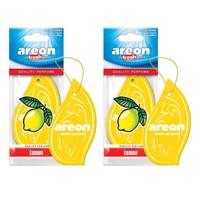 خوشبو کننده ماشین آرئون مدل Refreshment Lemon - بسته 2 عددی Areon Refreshment Lemon Car Air Freshener- Pack of 2