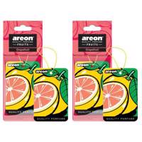 خوشبو کننده ماشین آرئون مدل Fruits Grapefruit - بسته 2 عددی Areon Fruits Grapefruit Car Air Freshener - Pack Of 2