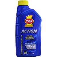 روغن موتور موتور سیکلت تاپ وان مدل Action JASO MA2 20W-50 حجم 1 لیتر Top 1 Action JASO MA2 20W-50 Motorcycle Engine Oil 1L