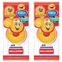 خوشبو کننده خودرو فرش وی مدل Smile Balloons بسته 2 عددی Fresh Way Smile Balloons Car Air Freshener - Pack Of 2