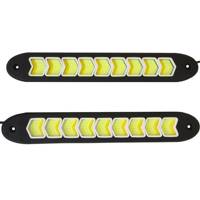 چراغ سی او بی خودرو دی تایم رانینگ لایت مدل 9 Lights بسته 2 عددی Daytime Running Light 9 Lights COB Pack Of 2