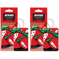 خوشبو کننده ماشین آرئون مدل Fruit Strawberry - بسته 2 عددی Areon Fruit Strawberry Car Air Freshener - Pack Of 2